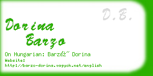 dorina barzo business card